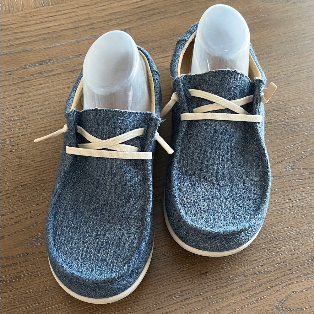 Revitalign Carefree Orthotic Blue Fabric Slip-On Shoes‎ Size 9.5